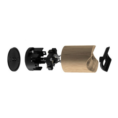 Lampa ścienna Esse14 w kolorze naturalnego drewna na żarówkę liniową LED S14d IP44 Creative-Cables