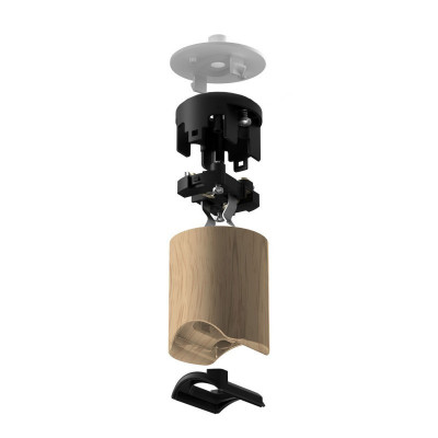 Oprawka Esse14 w kolorze naturalnego drewna do żarówki liniowej S14d Creative-Cables