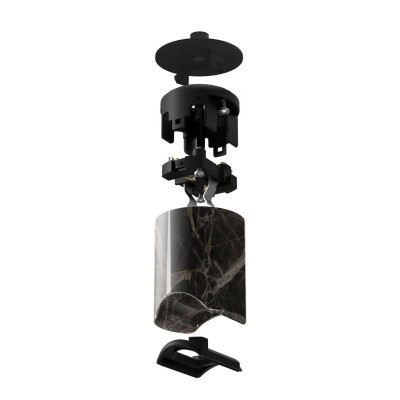 Brown marble Esse14 lamp holder for S14d linear bulb Creative-Cables