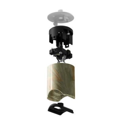 Green marble Esse14 lamp holder for S14d linear bulb Creative-Cables