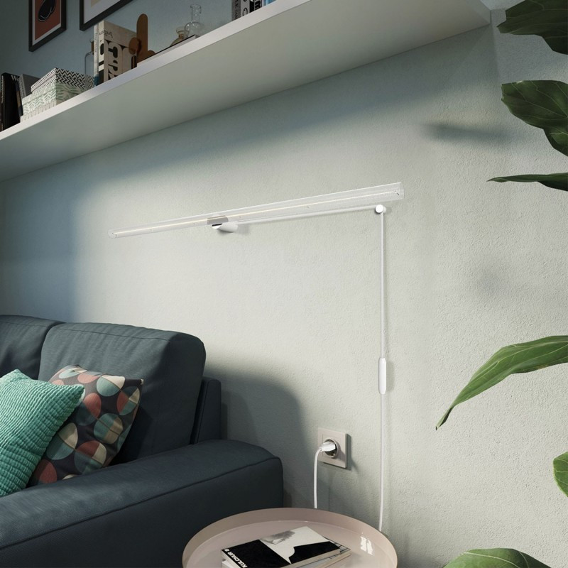White Spostaluce Esse14 lampholder with dual cable entry for S14d linear bulb Creative-Cables