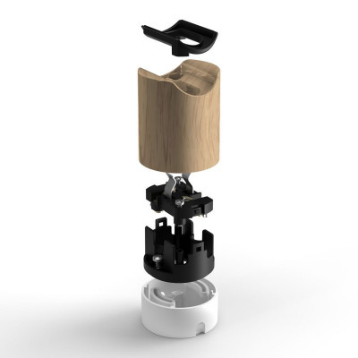 Natural Spostaluce Esse14 lampholder with dual cable entry for S14d linear bulb Creative-Cables