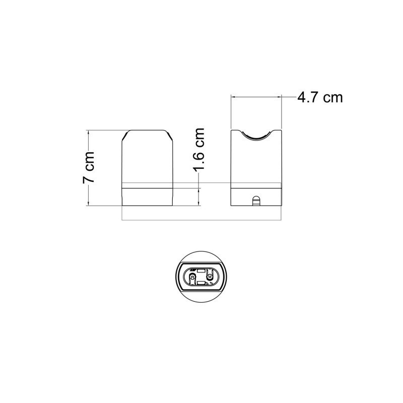 Zielona marmurkowa oprawka Spostaluce Esse14 z podwójnym wejściem przewodu do żarówki liniowej S14d Creative-Cables