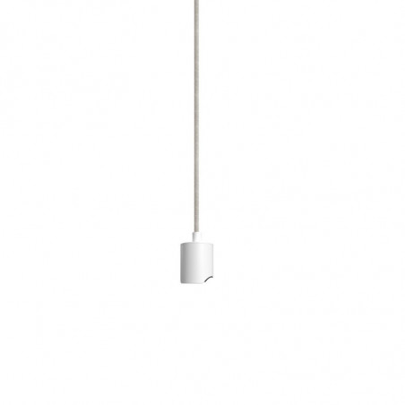 White pendant lamp Esse14 with a holder for a S14d linear bulb Creative-Cables