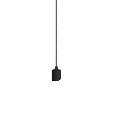 Czarna lampa wisząca Esse14 z oprawką do żarówki liniowej S14d Creative-Cables