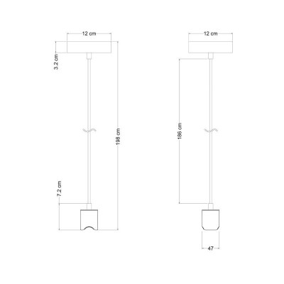 Hanging lamp Esse14 in the color of natural wood with a holder for the S14d linear bulb Creative-Cables