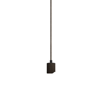 Ciemnobrązowa lampa wisząca Esse14 z oprawką do żarówki liniowej S14d Creative-Cables