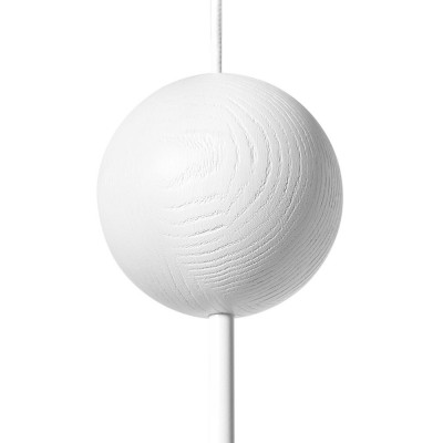 Lampa wisząca Kello A z czarną drewnianą kulą