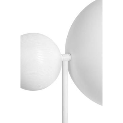 Lampa stołowa Kello ST z białą drewnianą kulą
