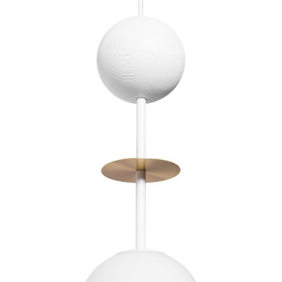 Lampa wisząca OIO A biały, mosiądz