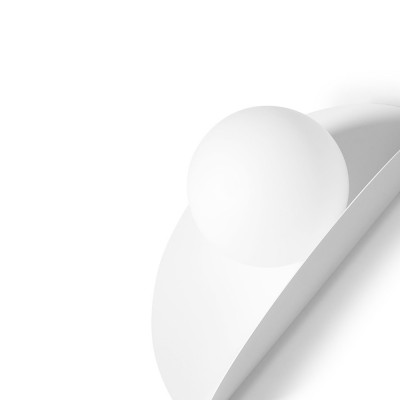 Hanging lamp Sallo A with a decorative lampshade and a white glass ball UMMO