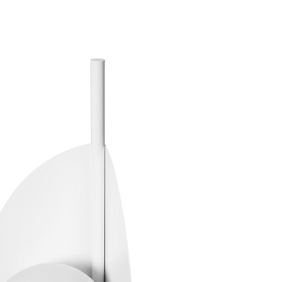 Table lamp Sallo ST white with a decorative lampshade and a white glass ball UMMO