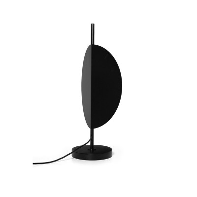 Table lamp Sallo ST black with a decorative lampshade and a white glass ball UMMO