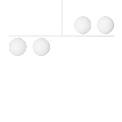 Ceiling lamp Suguri A white on a tube with white glass balls UMMO