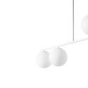 Ceiling lamp Suguri A in M size white on a tube with white glass balls UMMO