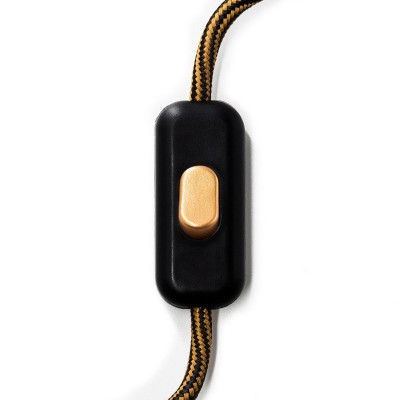 Black single-pole light switch with copper switch Creative-Cables