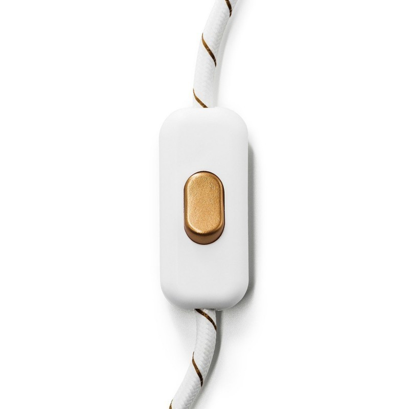 White single-pole light switch with copper switch Creative-Cables