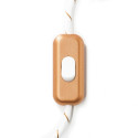 Copper single-pole light switch with white switch Creative-Cables