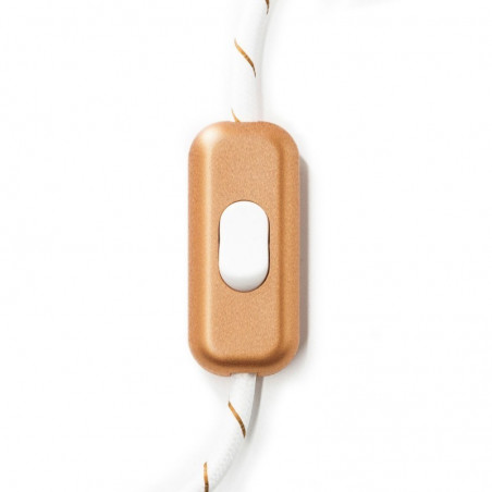 Copper single-pole light switch with white switch Creative-Cables