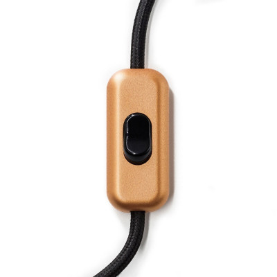 Copper single-pole light switch with black switch Creative-Cables