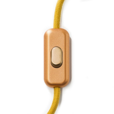Miedziany jednobiegunowy włącznik światła ze złotym przełącznikiem Creative-Cables