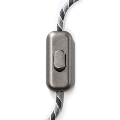 Silver single-pole light switch Creative-Cables