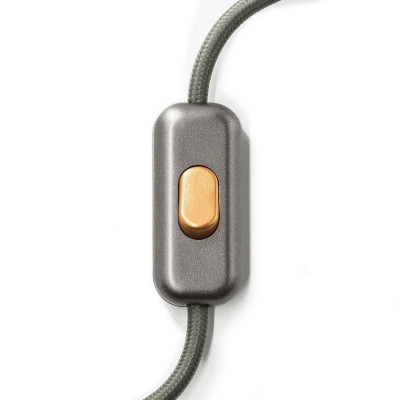 Srebrny jednobiegunowy włącznik światła z miedzianym przełącznikiem Creative-Cables
