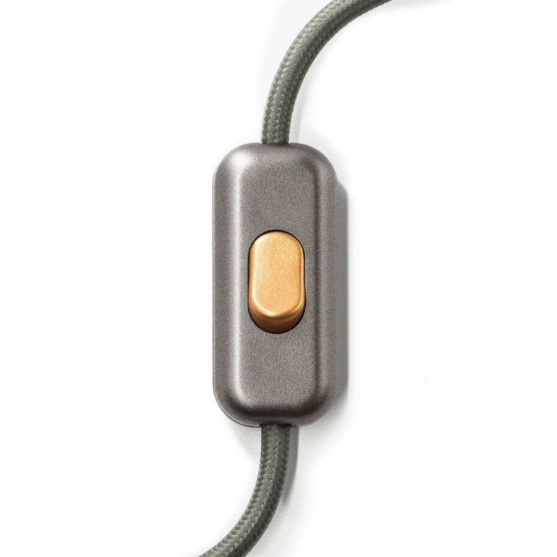 Silver single-pole light switch with copper switch Creative-Cables