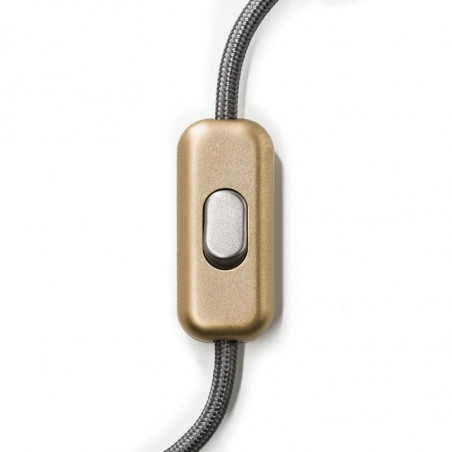 Brass single-pole light switch with silver switch Creative-Cables