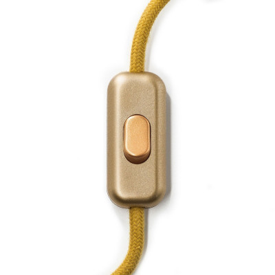 Złoty jednobiegunowy włącznik światła z miedzianym przełącznikiem Creative-Cables