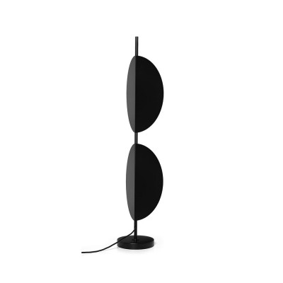 Floor lamp Sallo F black with a decorative lampshades and a white glass balls UMMO
