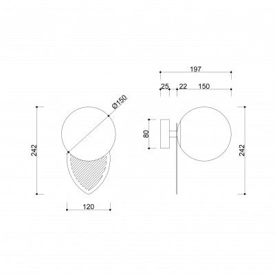 Decorative white wall lamp FYLLO B white sconce UMMO