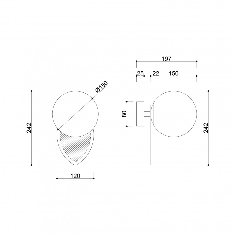 Decorative white wall lamp FYLLO B white sconce UMMO
