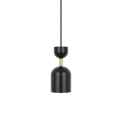 Lampa sufitowa SUPURU czarna lampa wisząca z mosiężną rurką UMMO