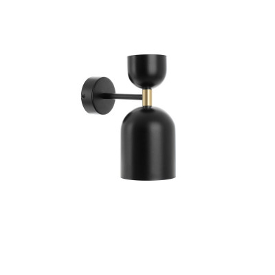 Wall lamp SUPURU black sconce with a brass tube UMMO