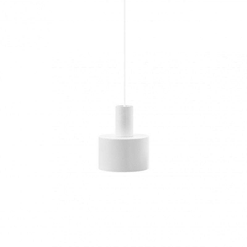 Pojedyncza biała sufitowa lampa wisząca ENKEL UMMO