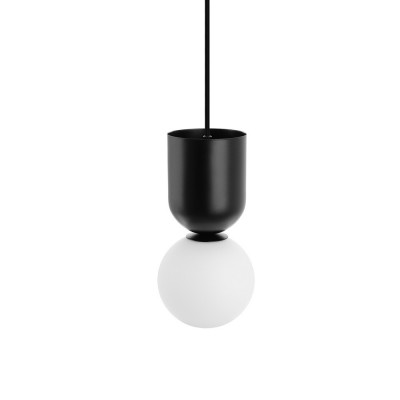 Ceiling lamp LUOTI black pendant lamp with a glass shade UMMO