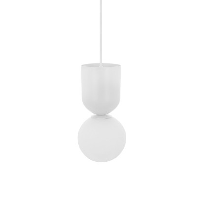 Ceiling lamp LUOTI white pendant lamp with a glass shade UMMO