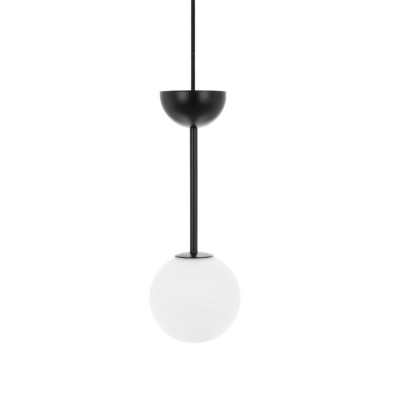 Lampa sufitowa GLADIO czarna lampa wisząca ze szklanym kloszem UMMO