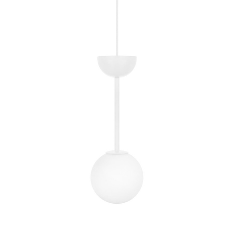 Lampa sufitowa GLADIO biała lampa wisząca ze szklanym kloszem UMMO