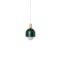 Loft Ovoi dark green structural pendant lamp with a beige cord KOLOROOWE KABLE
