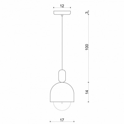 Loft Ovoi dark green structural pendant lamp with a beige cord KOLOROOWE KABLE