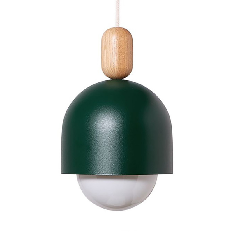Loft Ovoi dark green structural pendant lamp with a beige cord KOLOROOWE KABLE