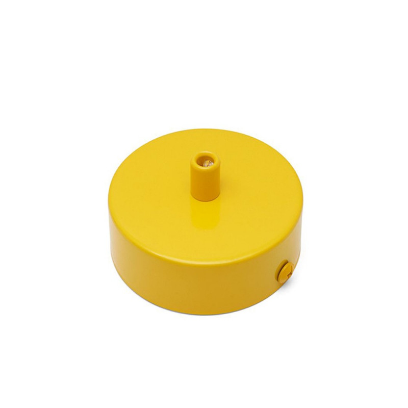 Ceiling cover with a metal cable lock - single-cable yellow Kolorowe Kable