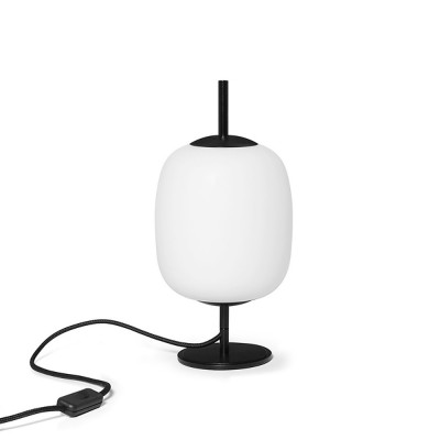 Black EPLI MINI ST table lamp with a small white UMMO shade