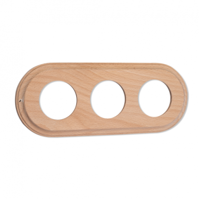 Natural wooden frame for concealed fittings - triple Antica Alkri