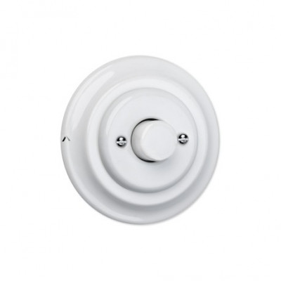 Rustic ceramic flush-mounted dimmer - white Antica Alkri