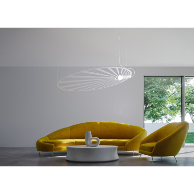 Biała lampa wisząca LEHDET THORO