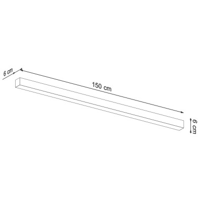 Wall lamp, sconce PINNE 150 3000K black THORO