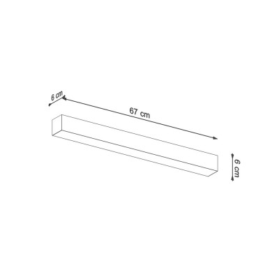 Lampa sufitowa, plafon PINNE 67 3000K czarny THORO